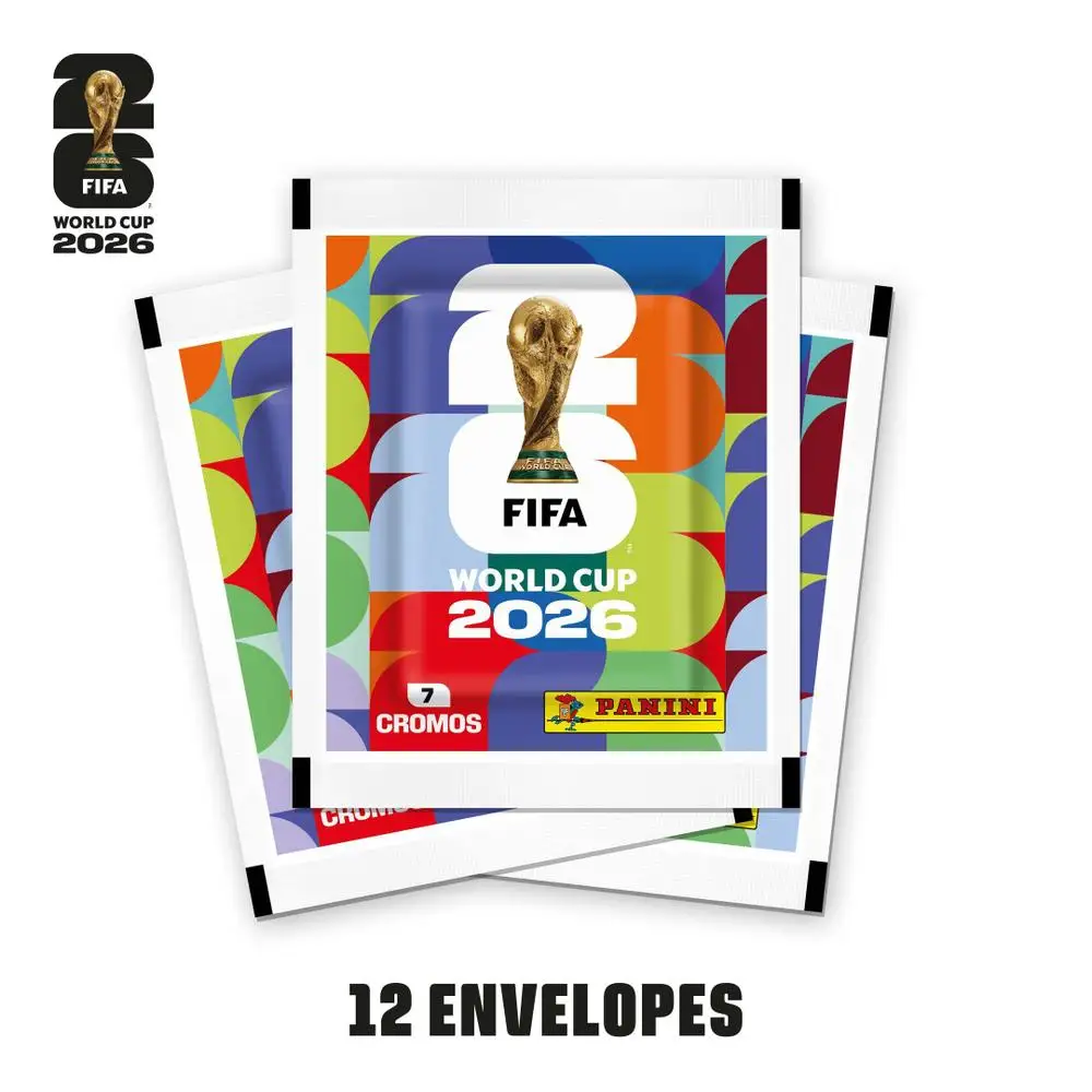 Cartela com 12 Pacotes de Figurinhas Copa do Mundo FIFA 2026 EUA - Pré-venda