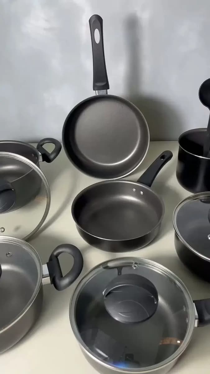 Conjunto Panelas Antiaderente 10 Peças Teflon Preto