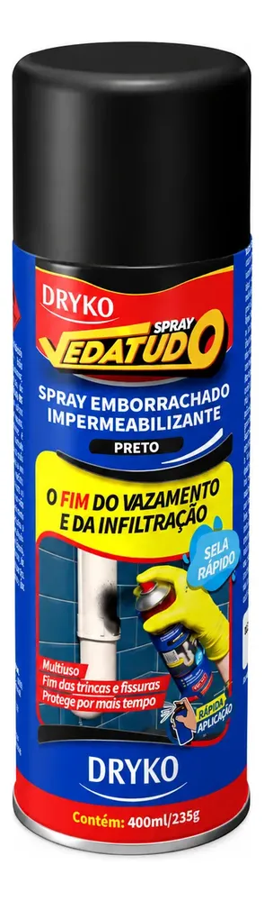 Spray Vedatudo 400ml Impermeabilizante Emborrachado Dryko