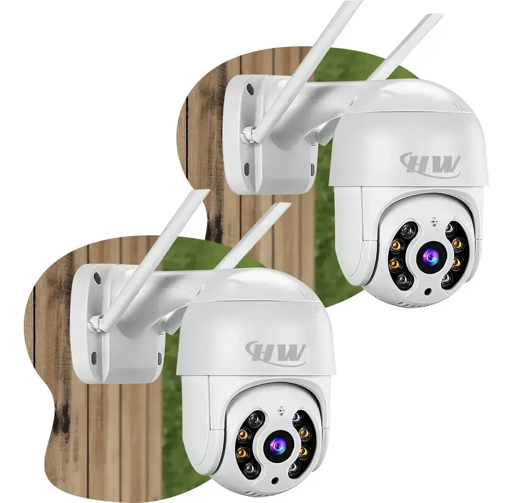 Kit 2 Câmeras Segurança IP Interna Externa Wifi iCSee Infravermelho