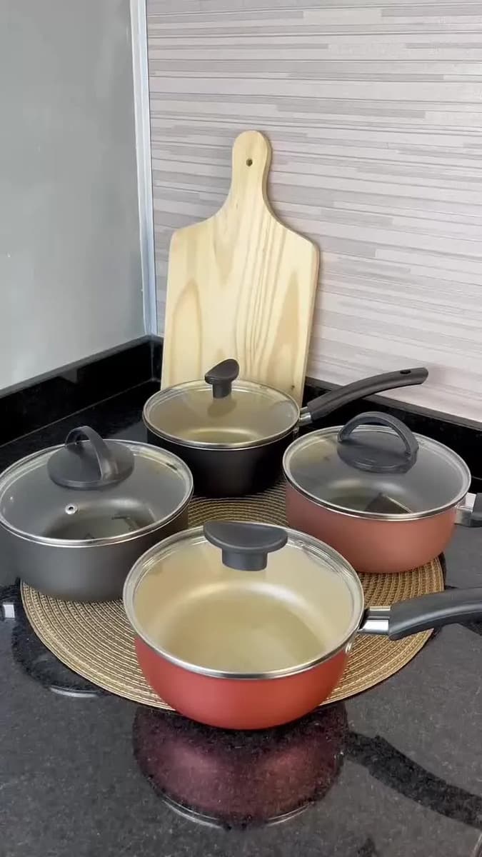 Conjunto Panelas Antiaderente 10 Peças Teflon Preto