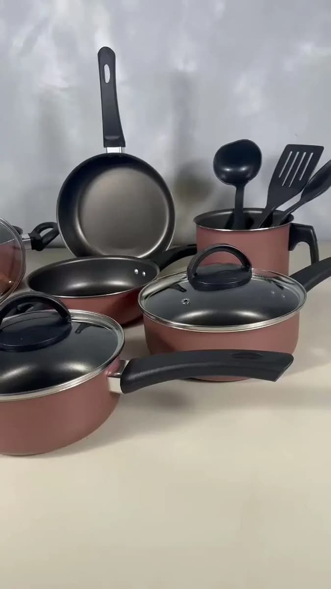Conjunto Panelas Antiaderente 10 Peças Teflon Preto
