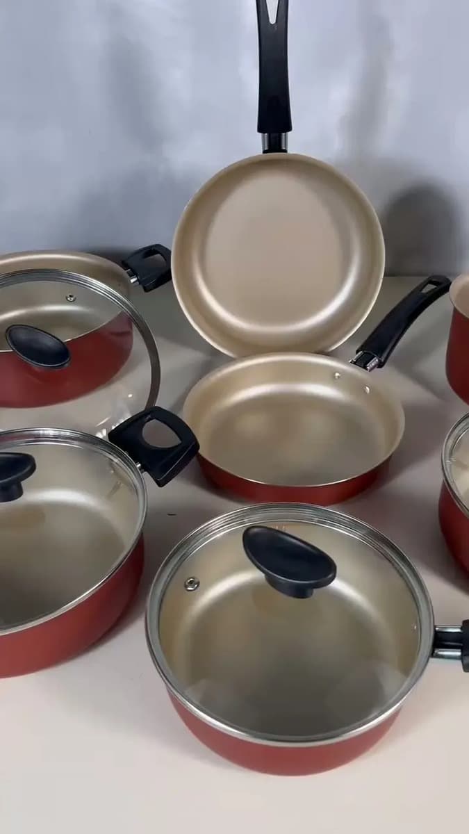Conjunto Panelas Antiaderente 10 Peças Teflon Preto