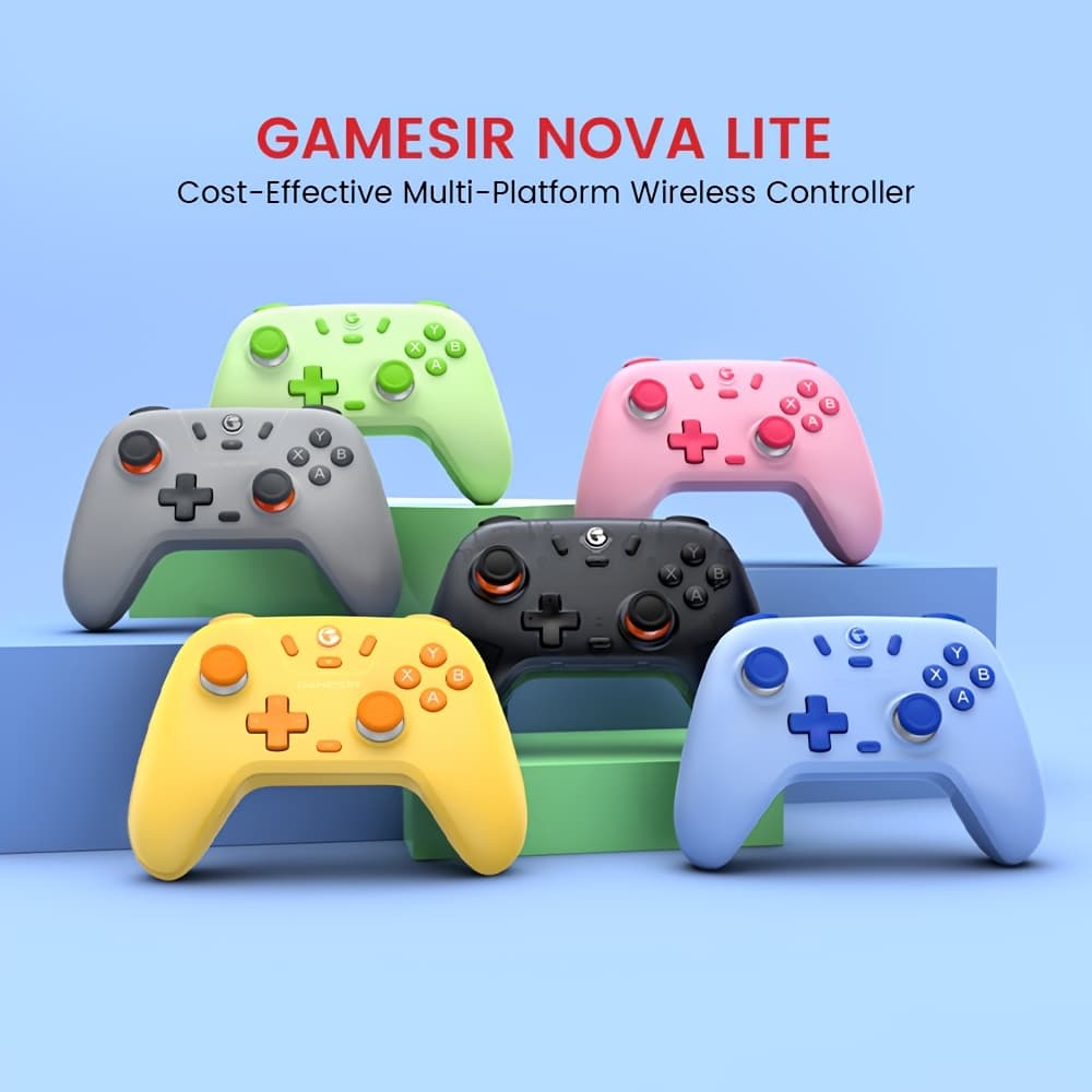 GameSir T4 Nova Lite Controle de Jogo Sem Fio para Switch, Android, IOS, PC e Jogos Steam Inclui Receptor Sem Fio 2.4Ghz