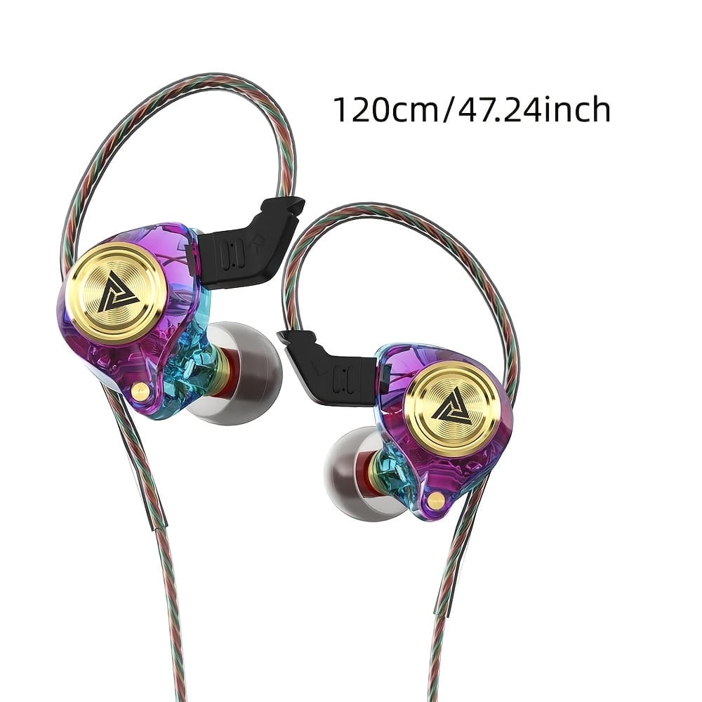 Fones de Ouvido com Fio QKZ FiLe Originais com Microfone, Subwoofer HIFI, Cancelamento de Ruído, para Jogos, Esportes, Música e Monitoramento