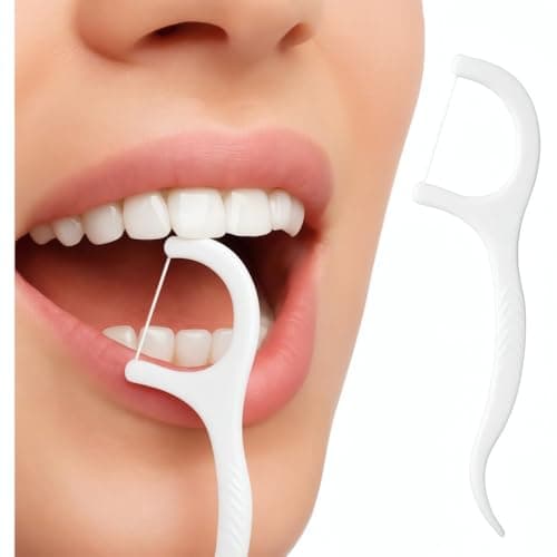 Fio Dental com Haste 2 em 1 Macio e Resistente Kit com 50 Unidades Portáteis para Limpeza Bucal Profunda Antideslizantes e Higiênicas Ideal para Viagens e Uso Diário Premium