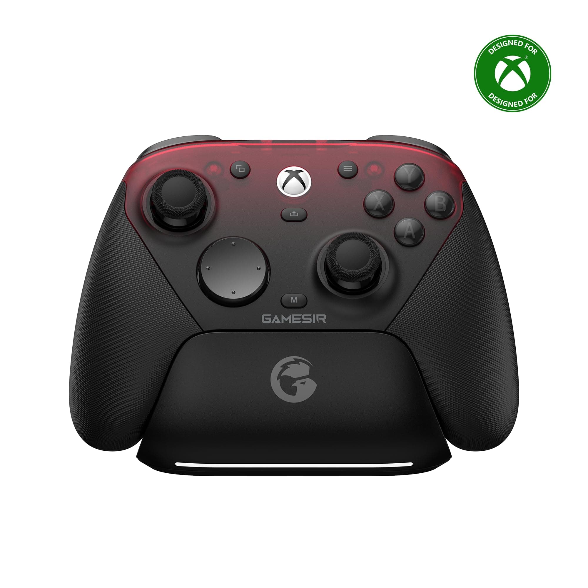 GameSir G7 Pro Controle Gamer Tri-Mode para Xbox, PC e Android Sem Fio 2.4G/Bluetooth e Com Fio Joystick Hall Effect + TMR 1000Hz Polling Rate Botões Macro Giroscópio Vibração 4 Motores Anti-Drift Controle Profissional - Shadow Ember
