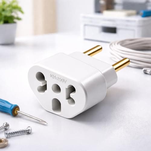 Kit 2 Adaptadores de Tomada Plug 10A / 20A até 250V – Bivolt 110V / 220V – Adaptador Benjamin Premium