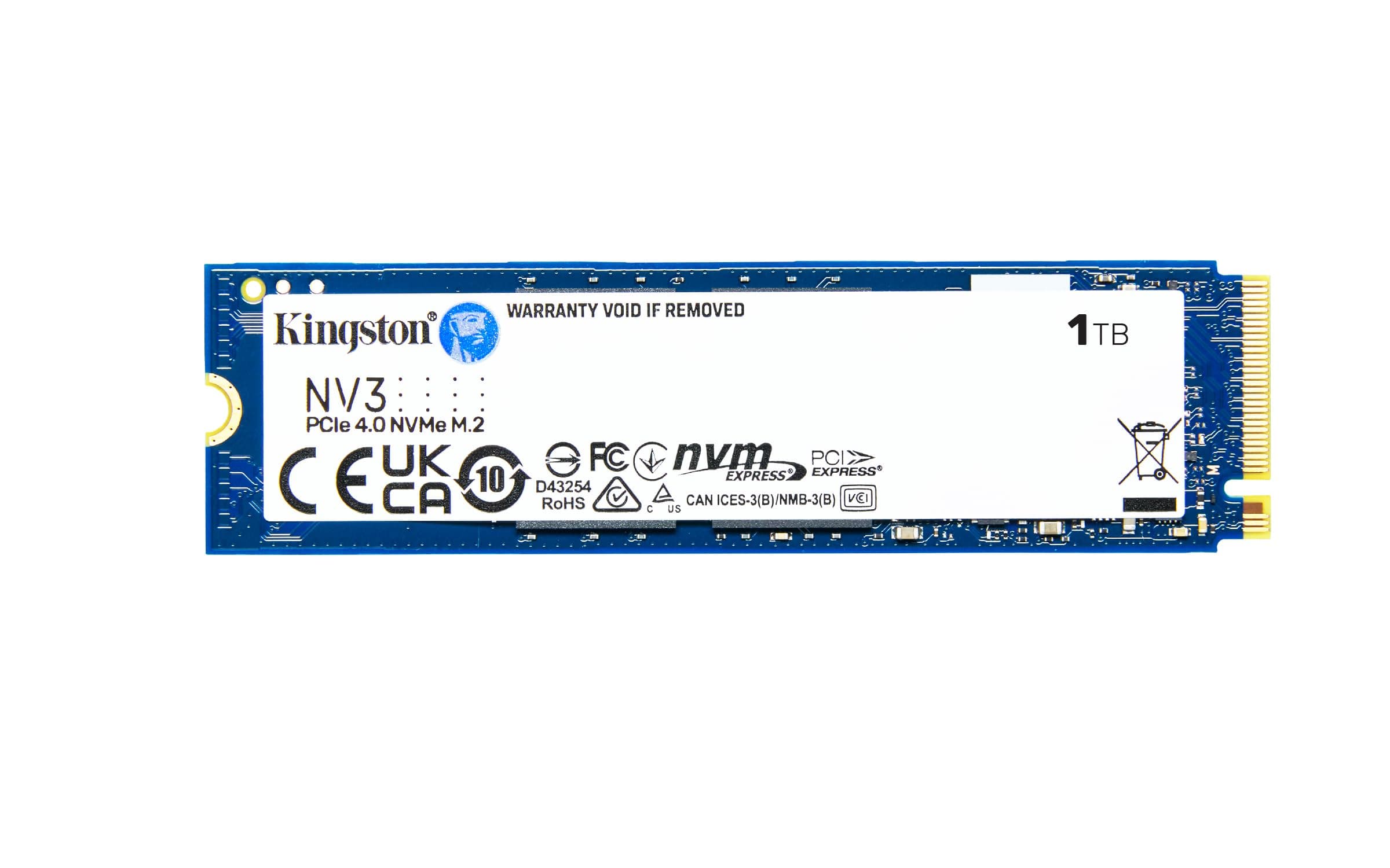 SSD Kingston NV3 1TB M.2 2280 NVMe Gen4, Desempenho e Eficiência para Upgrade de PC – SNV3S/1000G